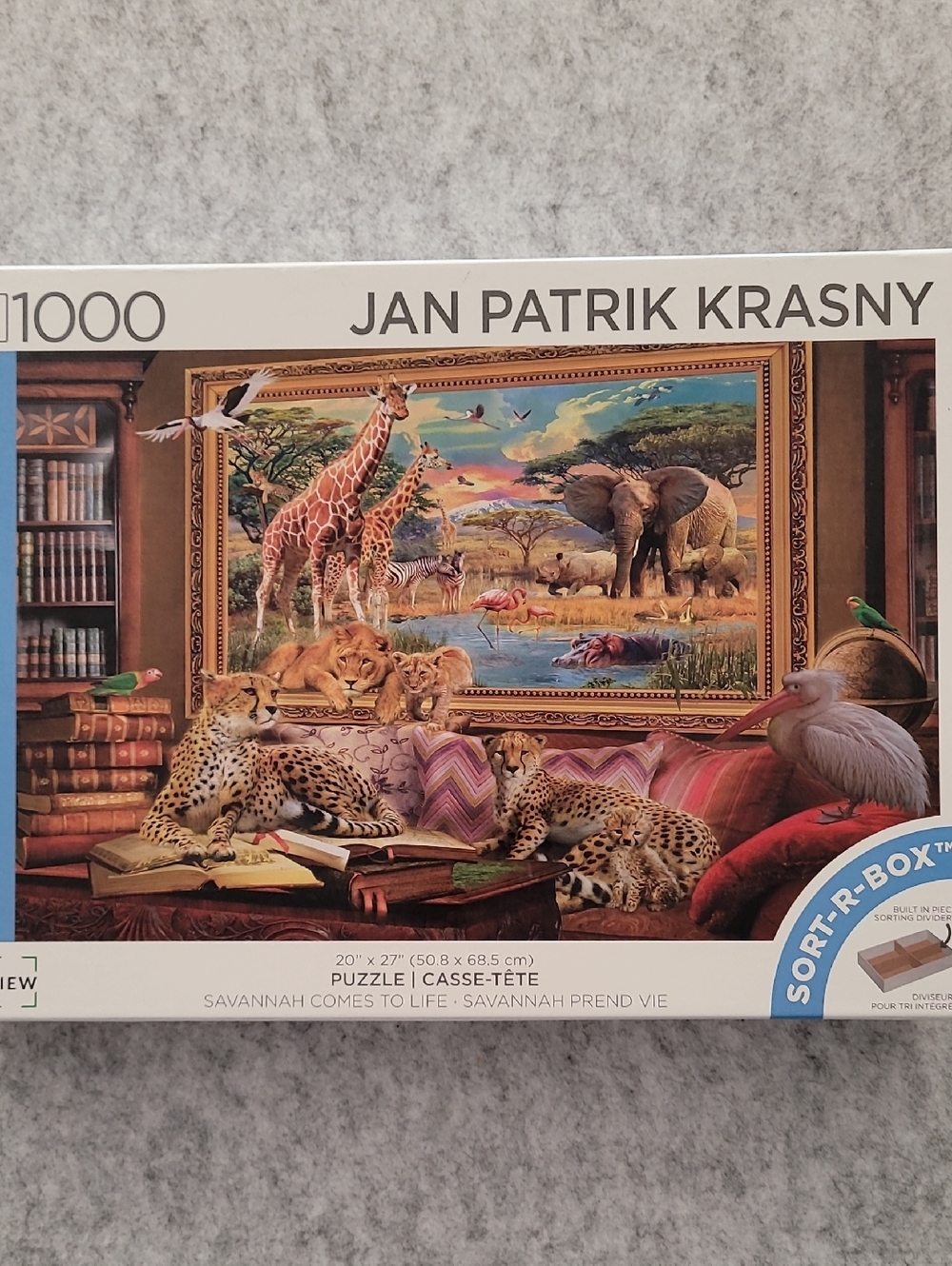 NEW/SEALED 1000 piece "Savannah Comes To Life" Puzzle by Jan Patrik Krasny